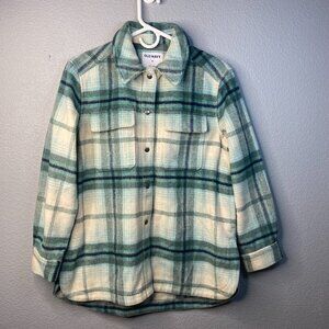 Oversized Plaid Shacket Fleece